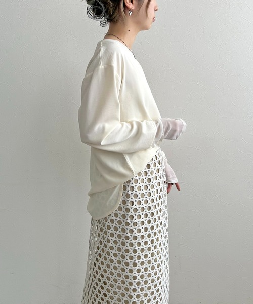 LHELBIE（レルビエ）の「ロンTブラウス（シャツ/ブラウス・レディース・ブラック/ブルー/オフホワイト/イエロー/ホワイト・M）」の12枚目の写真