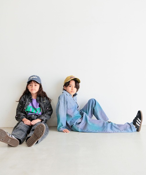 BAYFLOW（ベイフロー）の「[ペイント＆タイダイ]加工デニムシャツ(KIDS)（シャツ/ブラウス・キッズ・その他1/その他2・140cm/130cm/120cm/110cm/150cm）」の3枚目の写真