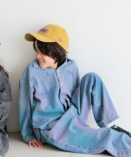 BAYFLOW（ベイフロー）の「[ペイント＆タイダイ]加工デニムシャツ(KIDS)（シャツ/ブラウス・キッズ・その他1/その他2・140cm/130cm/120cm/110cm/150cm）」の6枚目の写真