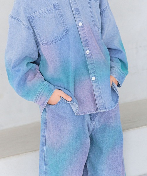 BAYFLOW（ベイフロー）の「[ペイント＆タイダイ]加工デニムシャツ(KIDS)（シャツ/ブラウス・キッズ・その他1/その他2・140cm/130cm/120cm/110cm/150cm）」の10枚目の写真