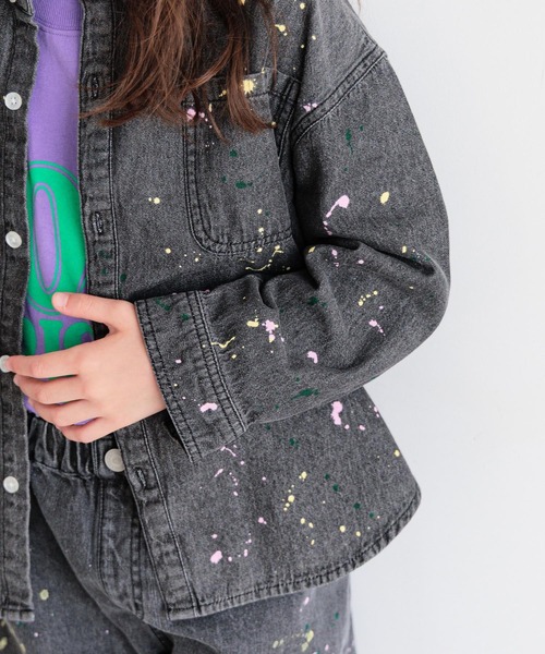 BAYFLOW（ベイフロー）の「[ペイント＆タイダイ]加工デニムシャツ(KIDS)（シャツ/ブラウス・キッズ・その他1/その他2・140cm/130cm/120cm/110cm/150cm）」の18枚目の写真