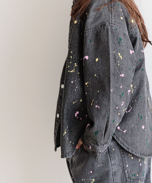 BAYFLOW（ベイフロー）の「[ペイント＆タイダイ]加工デニムシャツ(KIDS)（シャツ/ブラウス・キッズ・その他1/その他2・140cm/130cm/120cm/110cm/150cm）」の19枚目の写真