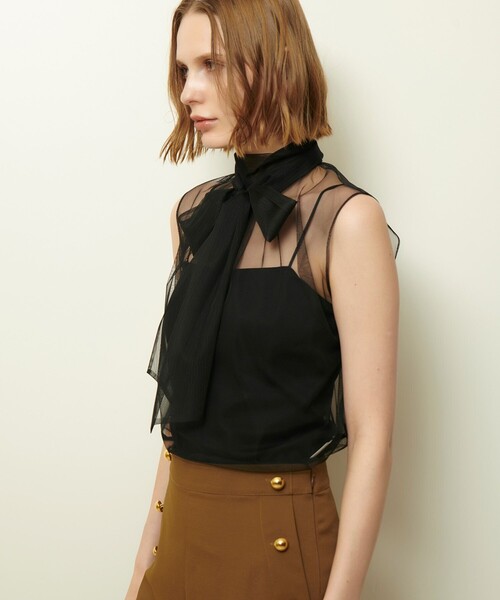 allureville（アルアバイル）の「シアーチュールボウプルオーバー（Tシャツ/カットソー・レディース・アイボリー/ブルー/ブラック・2）」の18枚目の写真