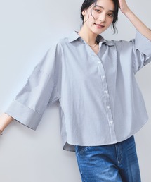 【WEB限定】スキッパーワイドスリーブシャツ/通勤対応