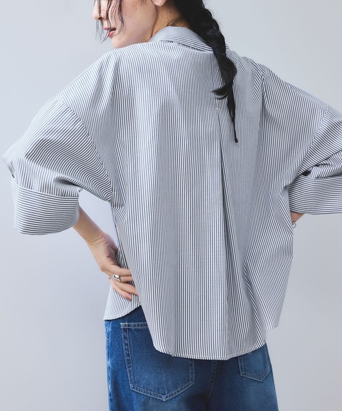 VIS（ビス）の「【WEB限定】スキッパーワイドスリーブシャツ/通勤対応（シャツ/ブラウス・レディース・ホワイト系その他7/ブルー系その他/ブルー/ベージュ系その他・FREE）」の15枚目の写真