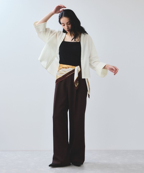 VIS（ビス）の「【WEB限定】スキッパーワイドスリーブシャツ/通勤対応（シャツ/ブラウス・レディース・ホワイト系その他7/ブルー系その他/ブルー/ベージュ系その他・FREE）」の17枚目の写真