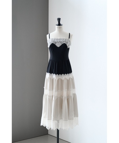 Isa Tiered Lace Cami Dress