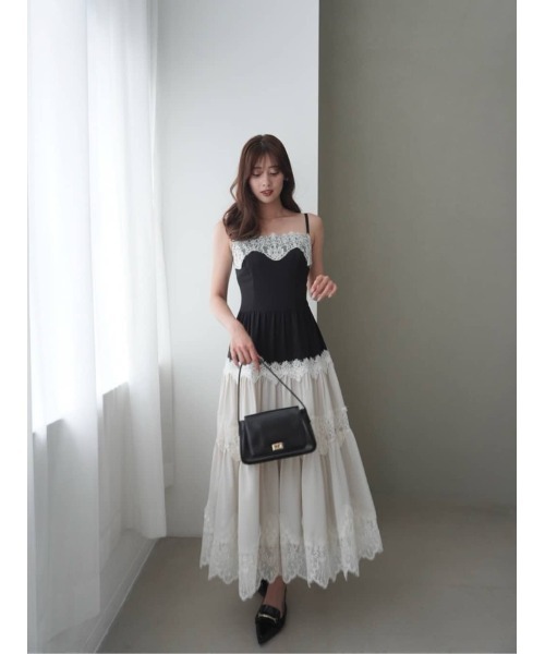 Isa Tiered Lace Cami Dress