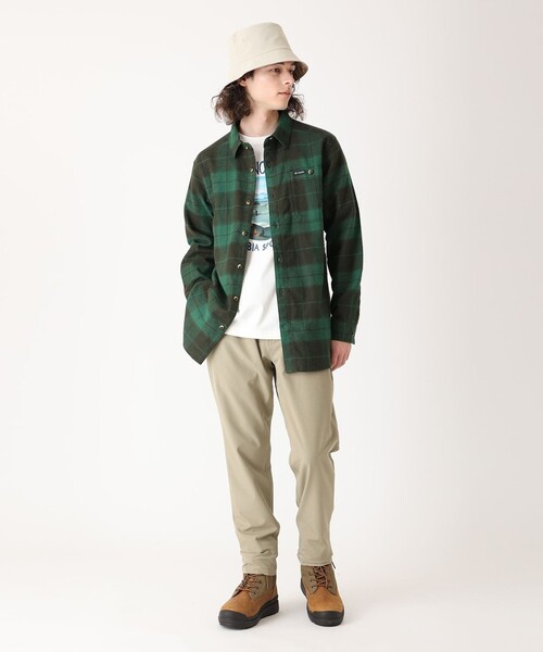 Columbia（コロンビア）の「Columbia／ピッチストーン ヘビーウエイト フランネルIIシャツ 厚手 ジャケット見え／コロンビア（シャツ/ブラウス・メンズ・レッド/グリーン/グレー・XL/L/M/S）」の10枚目の写真