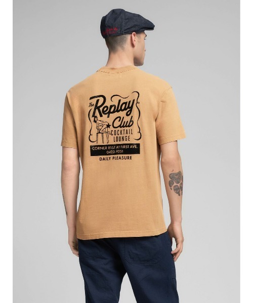 REPLAY(リプレイ)の「リラックスフィット コットンジャージー グラフティーTシャツ(Tシャツ/カットソー・メンズ・オレンジ・LARGE/MEDIUM/SMALL/X-LARGE)」の3枚目の写真
