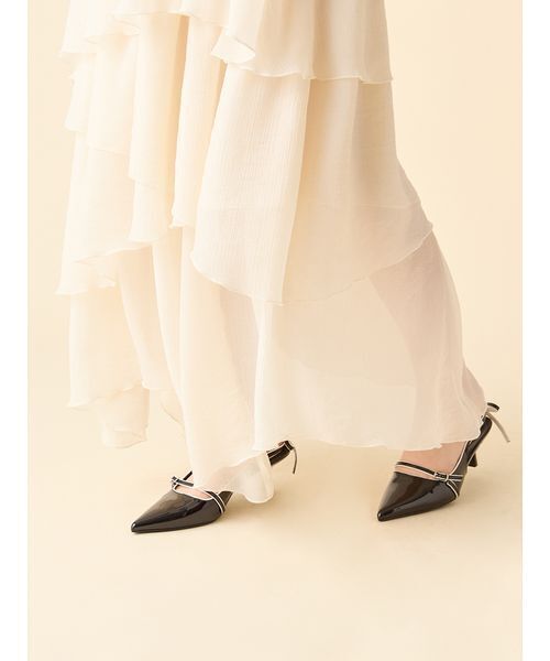 LILY BROWN(リリーブラウン)の「シアーフリルティアードスカート(スカート・レディース・グレー/チャコールグレー/ホワイト・F)」の7枚目の写真