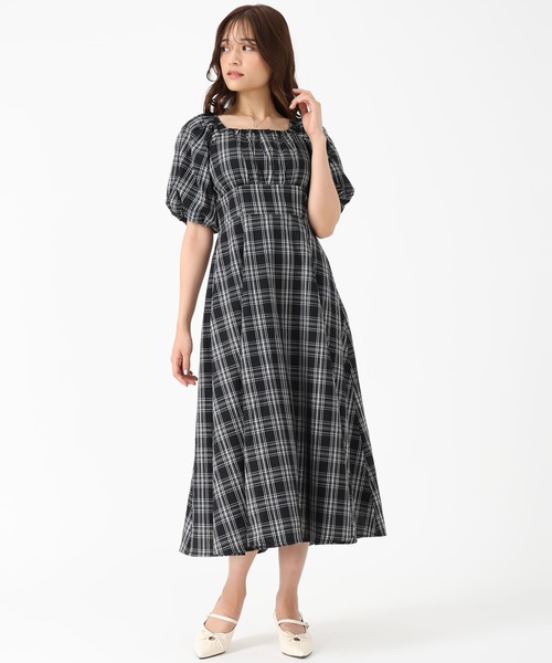 ★新品　マックスマーラ　フレアワンピース❤︎ブロックチェック　モチモチ伸縮 M L Collection 'S Max Mara 送料無料｜マックスマーラ公式サイト