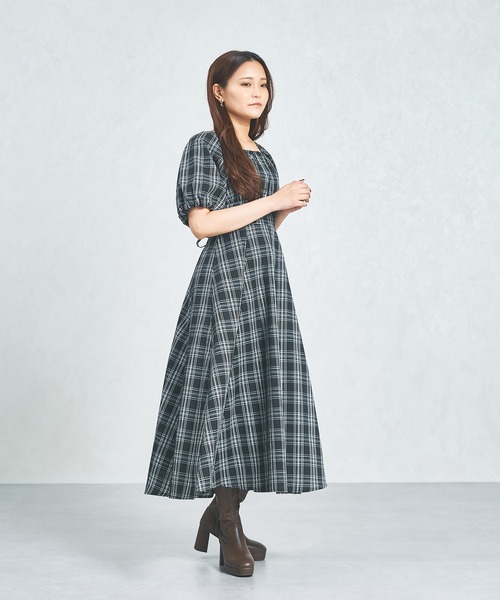 セール】一部店舗限定 2025秋冬新作 2wayオフショルチェックフレア