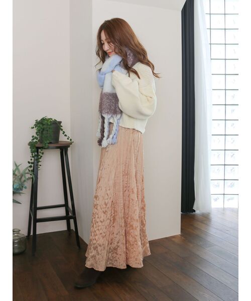 Ungrid（アングリッド）の「クリンクルボリュームスカート（スカート・レディース・アイボリー/ブラック/オレンジ・FREE）」の10枚目の写真