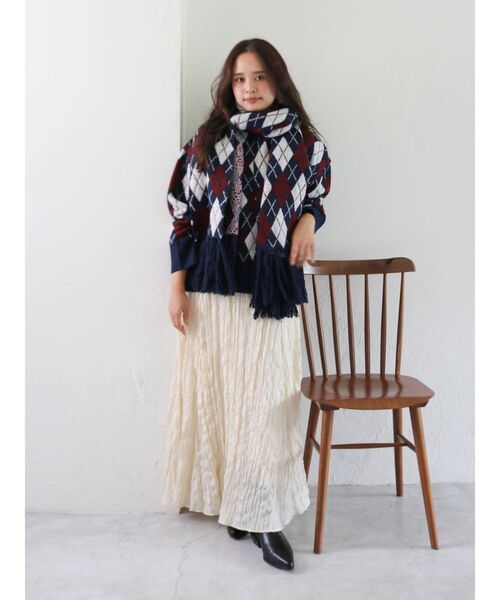 Ungrid（アングリッド）の「クリンクルボリュームスカート（スカート・レディース・アイボリー/ブラック/オレンジ・FREE）」の18枚目の写真