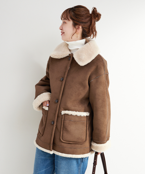 RES RALIQUE ムートンコート RES RALIQUE ムートンコート RES RALIQUE ムートンコート セミカーリー