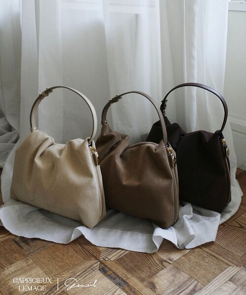 CAPRICIEUX LE'MAGE（カプリシューレマージュ）の「【LE'MAGE×gemeilコラボ】スエードワンハンドルバッグ（ショルダーバッグ・レディース・ダークブラウン/キャメル/ホワイト系その他・FREE）」の12枚目の写真