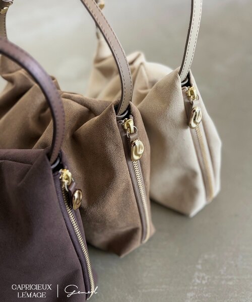 CAPRICIEUX LE'MAGE（カプリシューレマージュ）の「【LE'MAGE×gemeilコラボ】スエードワンハンドルバッグ（ショルダーバッグ・レディース・ダークブラウン/キャメル/ホワイト系その他・FREE）」の13枚目の写真
