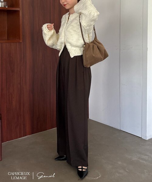 CAPRICIEUX LE'MAGE（カプリシューレマージュ）の「【LE'MAGE×gemeilコラボ】スエードワンハンドルバッグ（ショルダーバッグ・レディース・ダークブラウン/キャメル/ホワイト系その他・FREE）」の10枚目の写真