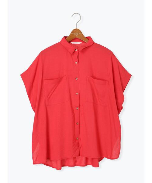 Lugnoncure（ルノンキュール）の「レーヨン麻シャツ(セットアップ可)（シャツ/ブラウス・レディース・ブルー/レッド/チャコールグレー/キナリ・F）」の19枚目の写真