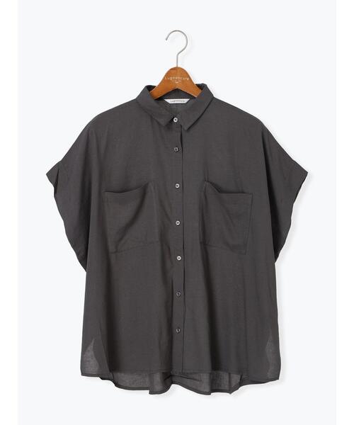 Lugnoncure（ルノンキュール）の「レーヨン麻シャツ(セットアップ可)（シャツ/ブラウス・レディース・ブルー/レッド/チャコールグレー/キナリ・F）」の20枚目の写真