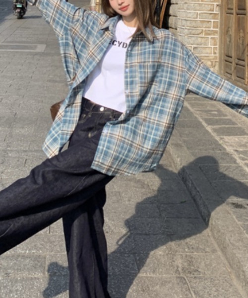 shyam inspiration(シャムインスピレーション)の「アソート カジュアル チェック柄シャツ / 長袖 ルーズシャツ(シャツ/ブラウス・レディース・その他3/その他2/その他1/その他5/その他4・F)」の22枚目の写真