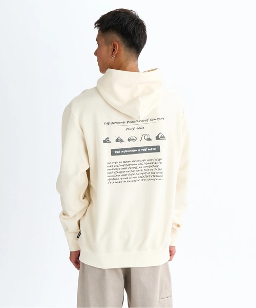 Quiksilver(クイックシルバー)の「HISTORY SWEAT PK /クイックシルバー裏起毛バックプリントプルオーバーパーカー・フーディー(スウェット・メンズ・ブラック/グレー/アイボリー/ベージュ・LARGE/MEDIUM/X-LARGE/SMALL)」の2枚目の写真