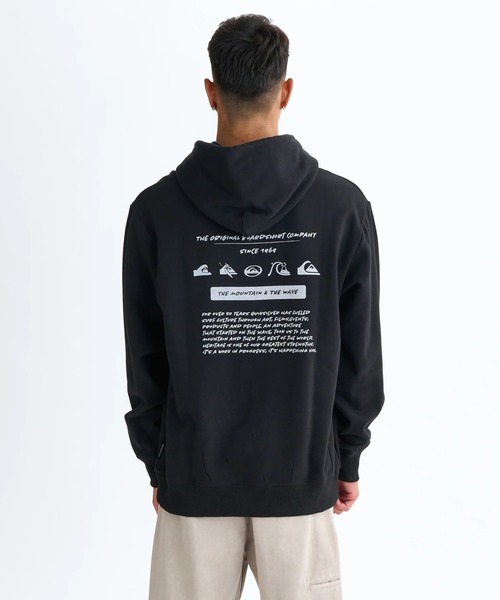 Quiksilver(クイックシルバー)の「HISTORY SWEAT PK /クイックシルバー裏起毛バックプリントプルオーバーパーカー・フーディー(スウェット・メンズ・ブラック/グレー/アイボリー/ベージュ・LARGE/MEDIUM/X-LARGE/SMALL)」の11枚目の写真