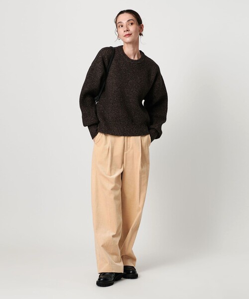 BEAUTY&YOUTH UNITED ARROWS（ビューティーアンドユースユナイテッドアローズ）の「コーデュロイ ワイドストレートパンツ（その他パンツ・レディース・ネイビー/オフホワイト/シャーベット・M/XS/S）」の6枚目の写真