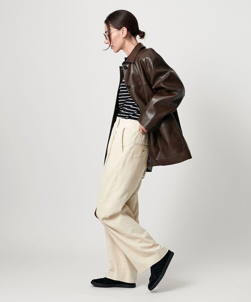 BEAUTY&YOUTH UNITED ARROWS（ビューティーアンドユースユナイテッドアローズ）の「コーデュロイ ワイドストレートパンツ（その他パンツ・レディース・ネイビー/オフホワイト/シャーベット・M/XS/S）」の14枚目の写真