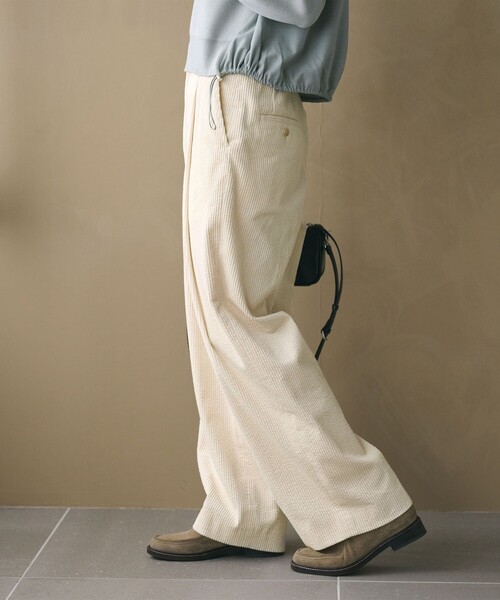 BEAUTY&YOUTH UNITED ARROWS（ビューティーアンドユースユナイテッドアローズ）の「コーデュロイ ワイドストレートパンツ（その他パンツ・レディース・ネイビー/オフホワイト/シャーベット・M/XS/S）」の16枚目の写真