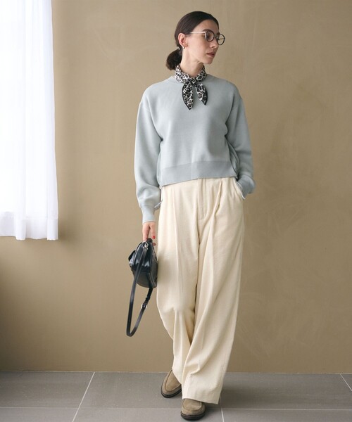 BEAUTY&YOUTH UNITED ARROWS（ビューティーアンドユースユナイテッドアローズ）の「コーデュロイ ワイドストレートパンツ（その他パンツ・レディース・ネイビー/オフホワイト/シャーベット・M/XS/S）」の18枚目の写真