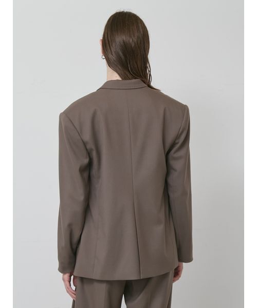styling/（スタイリング）の「【セットアップ対応】シングルブレステッドスーツジャケット（テーラードジャケット・レディース・グレー/モカ/チェック・0/1）」の6枚目の写真