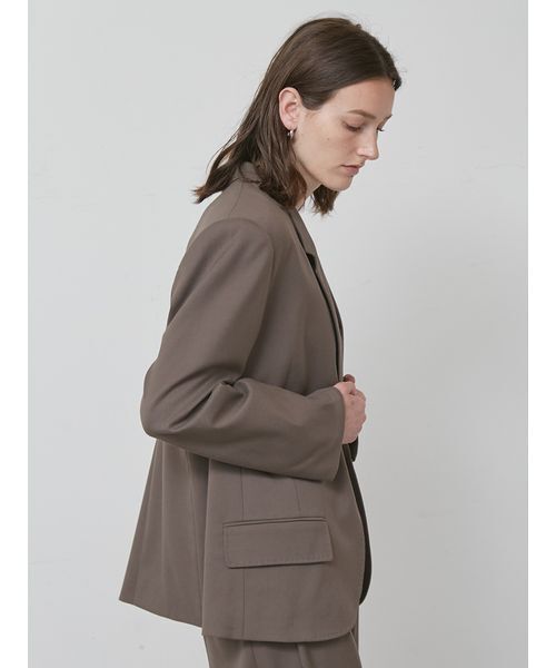 styling/（スタイリング）の「【セットアップ対応】シングルブレステッドスーツジャケット（テーラードジャケット・レディース・グレー/モカ/チェック・0/1）」の15枚目の写真