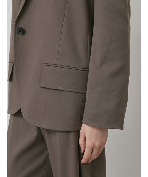 styling/（スタイリング）の「【セットアップ対応】シングルブレステッドスーツジャケット（テーラードジャケット・レディース・グレー/モカ/チェック・0/1）」の7枚目の写真