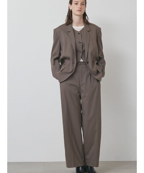 styling/（スタイリング）の「【セットアップ対応】シングルブレステッドスーツジャケット（テーラードジャケット・レディース・グレー/モカ/チェック・0/1）」の16枚目の写真