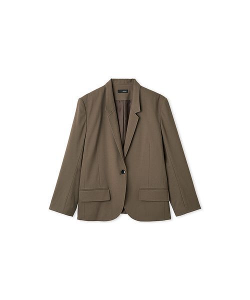 styling/（スタイリング）の「【セットアップ対応】シングルブレステッドスーツジャケット（テーラードジャケット・レディース・グレー/モカ/チェック・0/1）」の11枚目の写真
