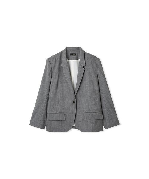 styling/（スタイリング）の「【セットアップ対応】シングルブレステッドスーツジャケット（テーラードジャケット・レディース・グレー/モカ/チェック・0/1）」の14枚目の写真