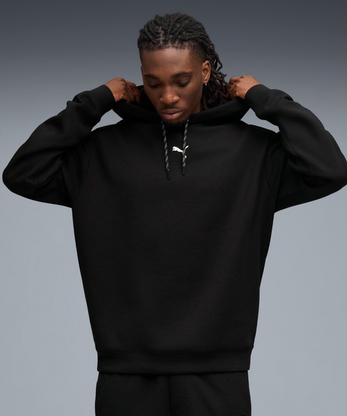 PUMA（プーマ）の「PUMA プーマ メンズ トレーニング クラウドスパン フーディ（パーカー・メンズ・ブラック/ライトグレー・LARGE/X-LARGE/SMALL/MEDIUM/XX-LARGE）」の2枚目の写真