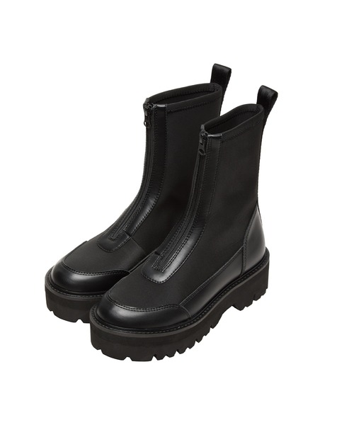 SHAKA(シャカ)の「SHAKA センタージップブーツ ZIP THICK TANK BOOTIE(ブーツ・レディース・カーキ系/ブラック・23/24)」の5枚目の写真
