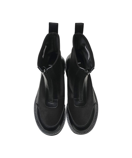 SHAKA(シャカ)の「SHAKA センタージップブーツ ZIP THICK TANK BOOTIE(ブーツ・レディース・カーキ系/ブラック・23/24)」の6枚目の写真