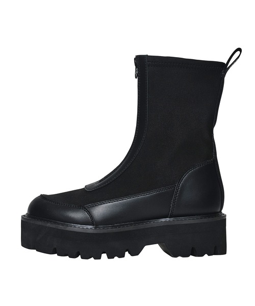 SHAKA(シャカ)の「SHAKA センタージップブーツ ZIP THICK TANK BOOTIE(ブーツ・レディース・カーキ系/ブラック・23/24)」の7枚目の写真