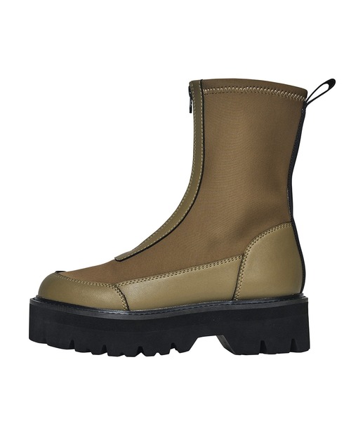 SHAKA(シャカ)の「SHAKA センタージップブーツ ZIP THICK TANK BOOTIE(ブーツ・レディース・カーキ系/ブラック・23/24)」の11枚目の写真
