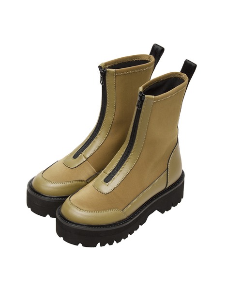 SHAKA(シャカ)の「SHAKA センタージップブーツ ZIP THICK TANK BOOTIE(ブーツ・レディース・カーキ系/ブラック・23/24)」の9枚目の写真