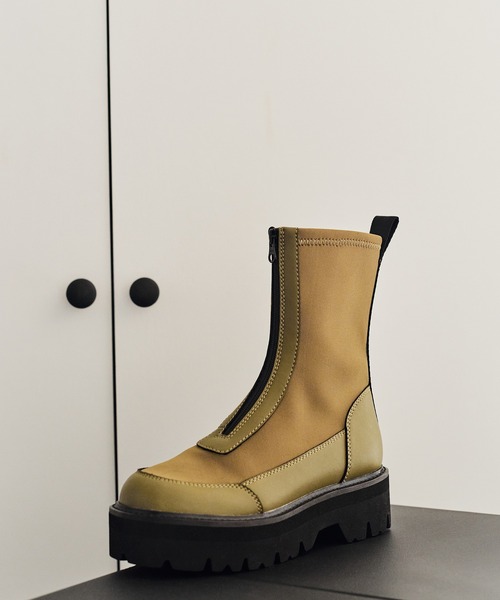SHAKA(シャカ)の「SHAKA センタージップブーツ ZIP THICK TANK BOOTIE(ブーツ・レディース・カーキ系/ブラック・23/24)」の21枚目の写真