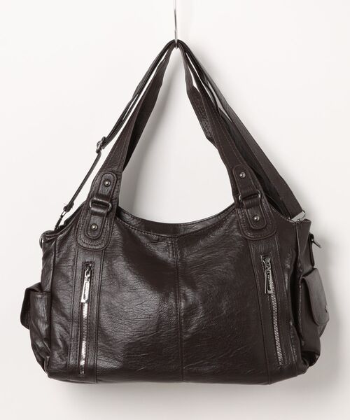 BARELY BLUE（ベアリーブルー）の「【 BARELY BLUE / ベアリーブルー 】 ビンテージライク 2WAY ショルダーバッグ（ショルダーバッグ・メンズ・ブラック/ブラウン/ダークブラウン/ワインレッド・FREE）」の7枚目の写真