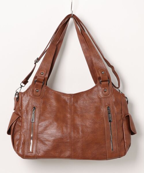 BARELY BLUE（ベアリーブルー）の「【 BARELY BLUE / ベアリーブルー 】 ビンテージライク 2WAY ショルダーバッグ（ショルダーバッグ・メンズ・ブラック/ブラウン/ダークブラウン/ワインレッド・FREE）」の10枚目の写真