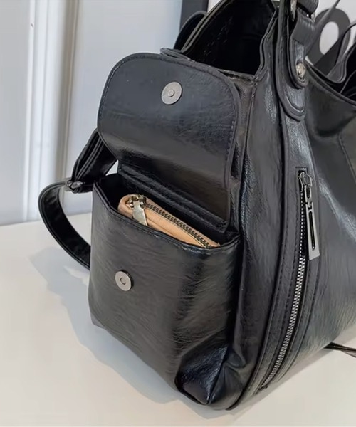 BARELY BLUE（ベアリーブルー）の「【 BARELY BLUE / ベアリーブルー 】 ビンテージライク 2WAY ショルダーバッグ（ショルダーバッグ・メンズ・ブラック/ブラウン/ダークブラウン/ワインレッド・FREE）」の15枚目の写真