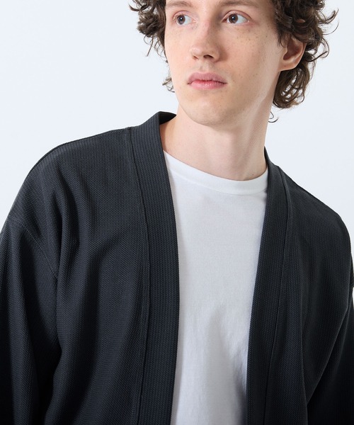 coca（coca）（コカ）の「鹿の子ボタンレスカーディガン（カーディガン/ボレロ・メンズ・ネイビー/ブラック・L/XL/M）」の13枚目の写真