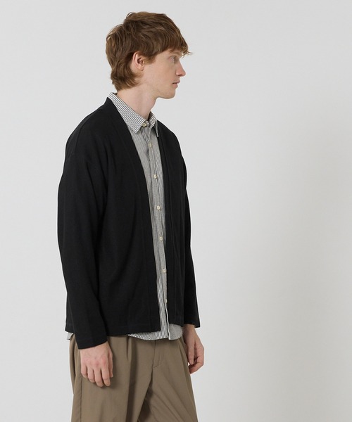 coca（coca）（コカ）の「鹿の子ボタンレスカーディガン（カーディガン/ボレロ・メンズ・ネイビー/ブラック・L/XL/M）」の15枚目の写真